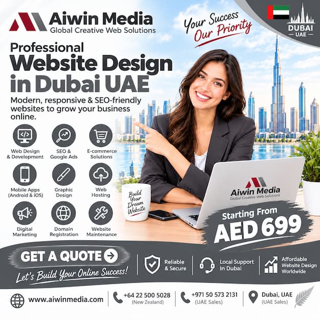Professional Website Design in UAE - Aiwin Media